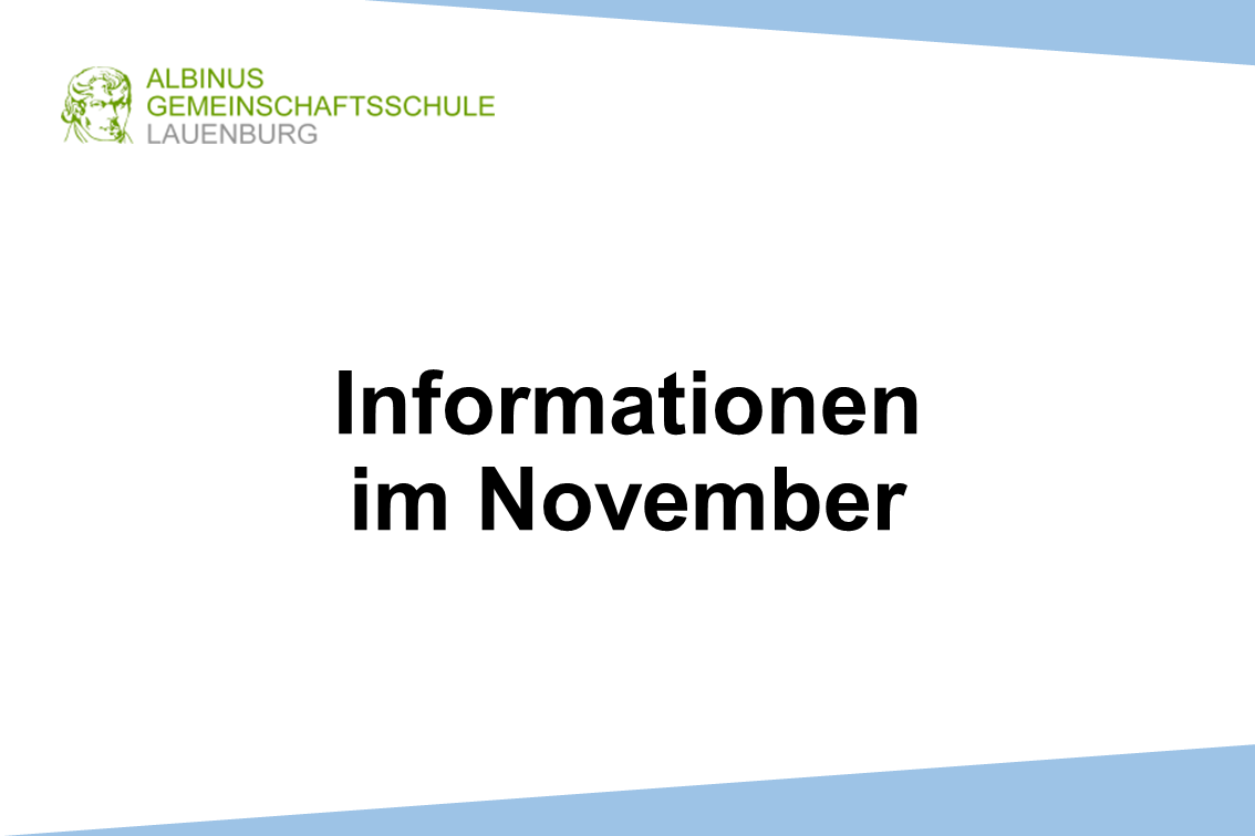Informationen im November